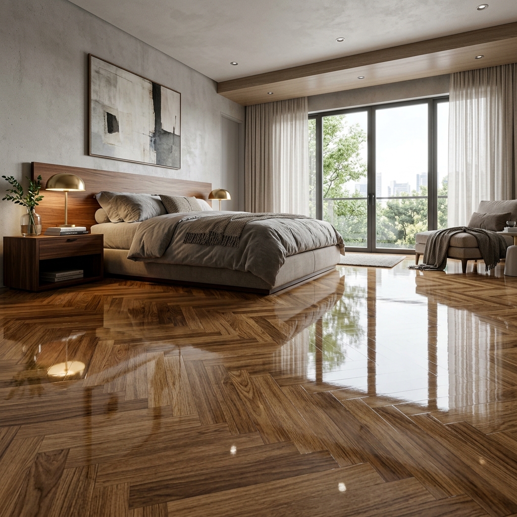 3D Wood Parquet Herringbone floors