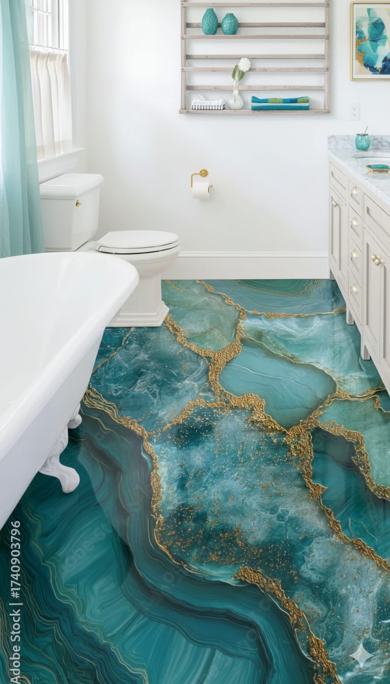 Luxury Gold Quartz Veins Metallic Epoxy